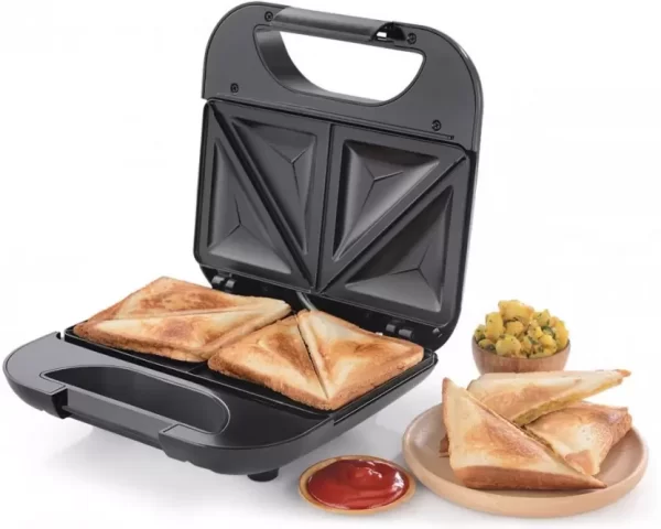 USHA 40015377233N-ST SANDWICH TOASTER ST3772 BLACK SS FINI